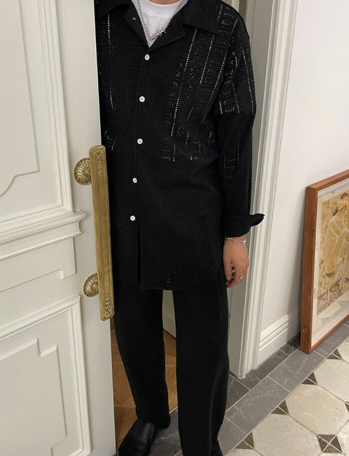 ASCLO(エジュクロ)ASCLO Cotton Lace Shirt