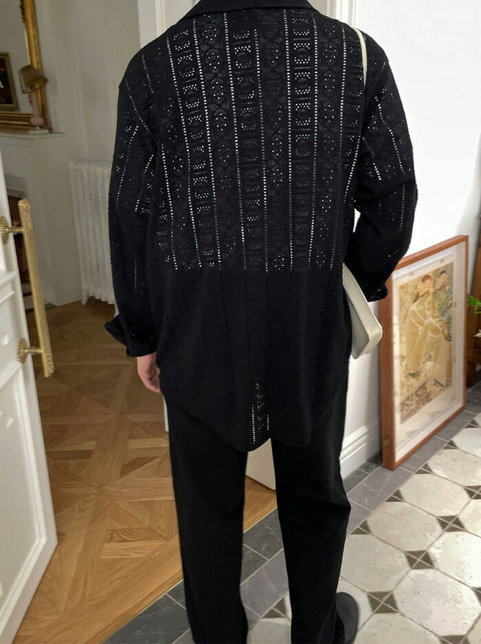 ASCLO(エジュクロ)ASCLO Cotton Lace Shirt