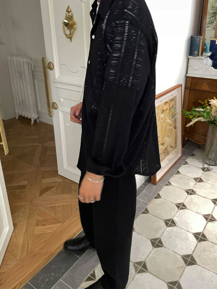 ASCLO(エジュクロ)ASCLO Cotton Lace Shirt