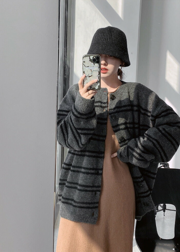 ASCLO(エジュクロ)ASCLO Alpaca Peter Cardigan