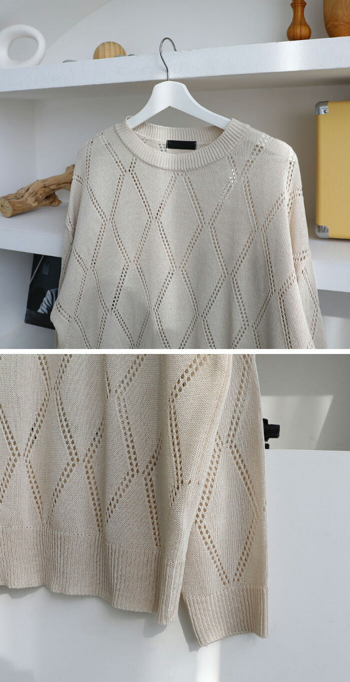 ASCLO(エジュクロ)ASCLO Dia W Punching Knit