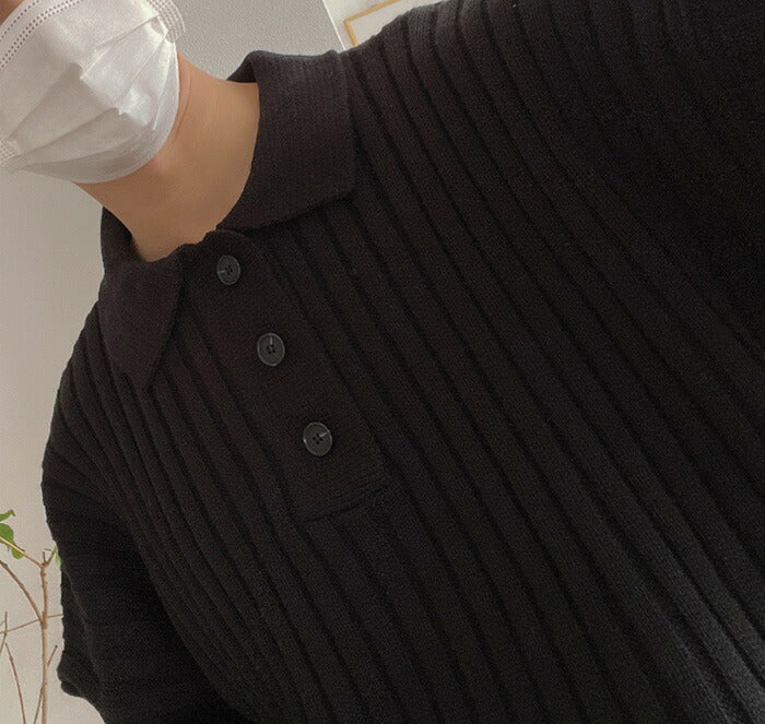 ASCLO(エジュクロ)ASCLO Rib Collar Knit