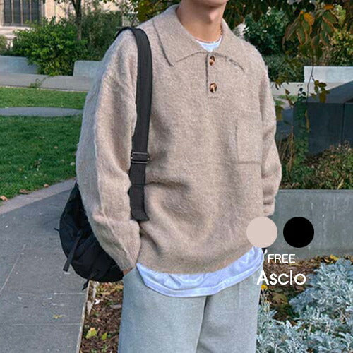 ASCLO(エジュクロ)Levi Mohair Collar Knit
