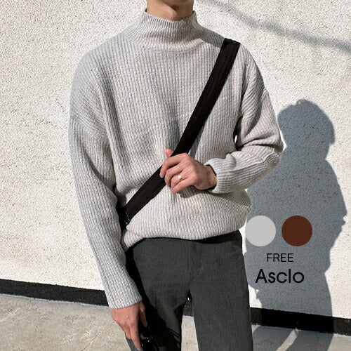 ASCLO(エジュクロ)SP Hachi Half Neck Knit