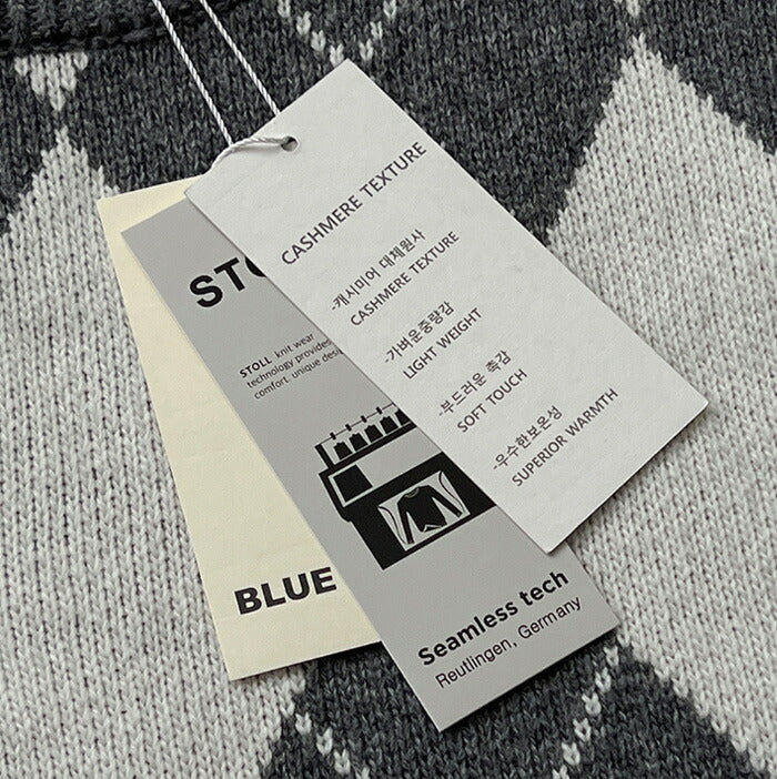 ASCLO(エジュクロ)ASCLO Argyle Front Knit