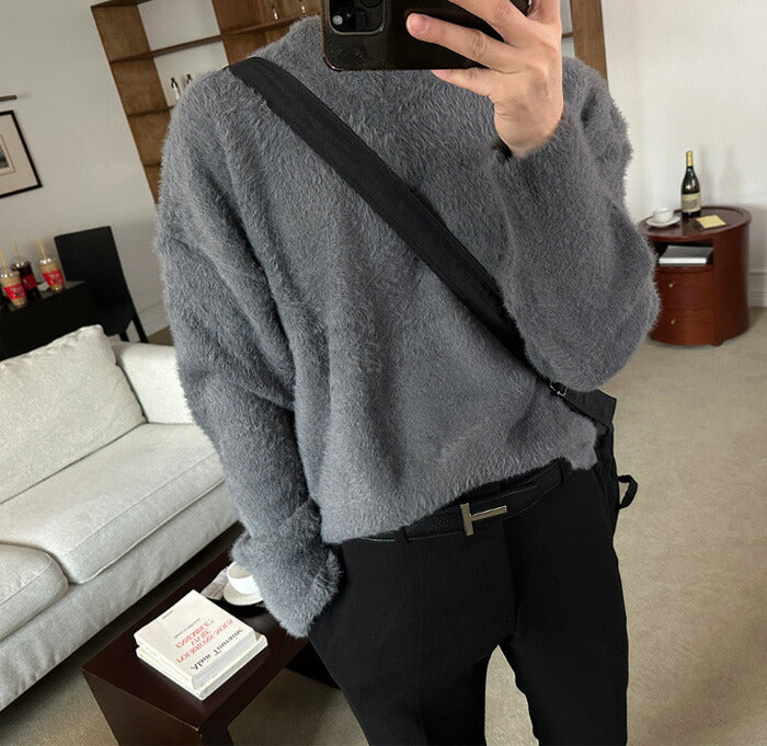 ASCLO(エジュクロ)ASCLO Mink Angora V Neck Knit