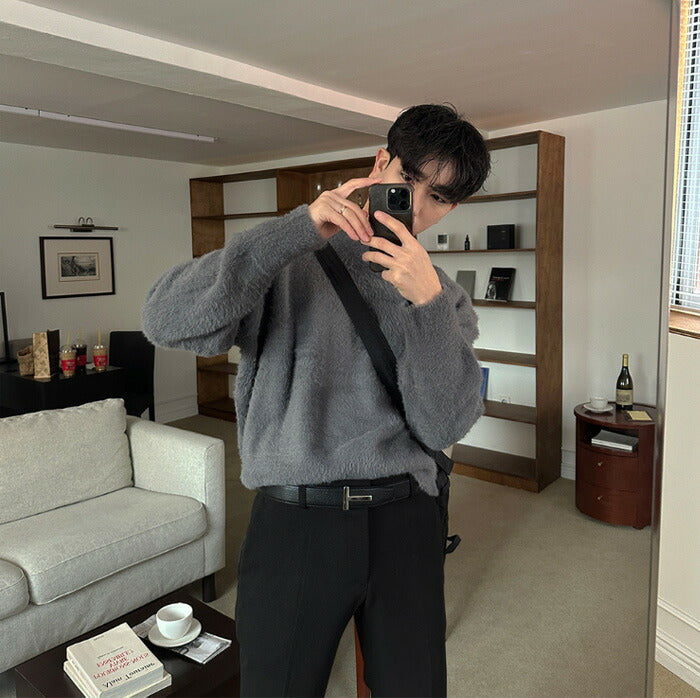 ASCLO(エジュクロ)ASCLO Mink Angora V Neck Knit