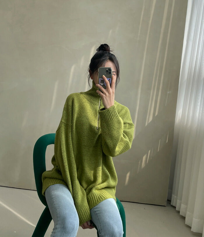 ASCLO(エジュクロ)At Oslo Half Zip Up Knit