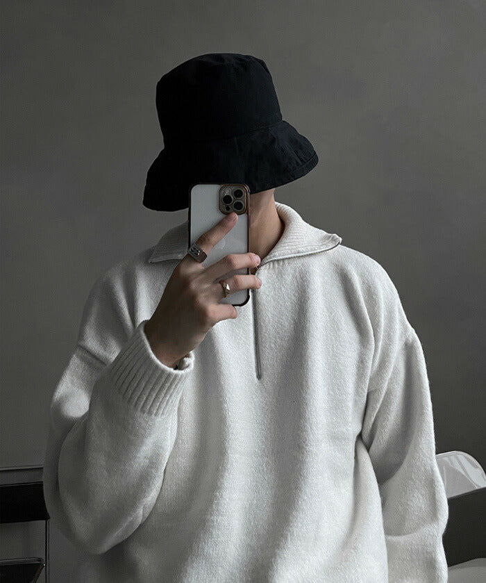 ASCLO(エジュクロ)At Oslo Half Zip Up Knit