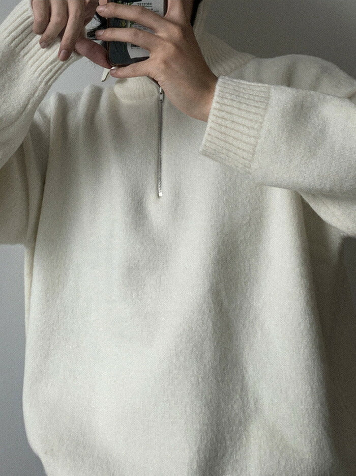 ASCLO(エジュクロ)At Oslo Half Zip Up Knit
