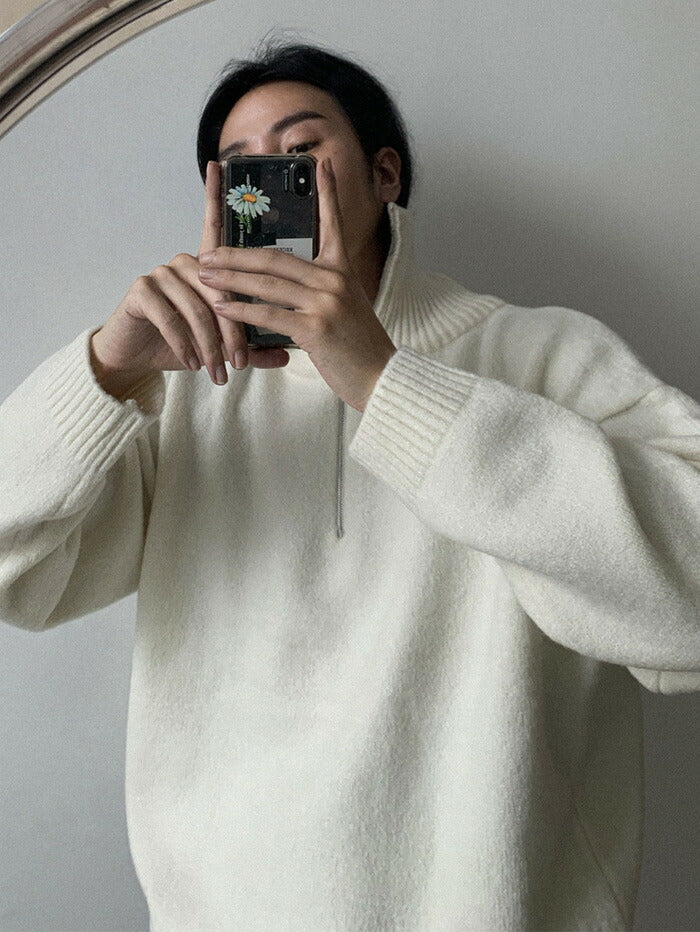 ASCLO(エジュクロ)At Oslo Half Zip Up Knit