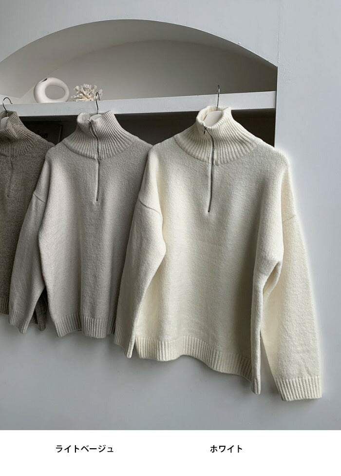 ASCLO(エジュクロ)At Oslo Half Zip Up Knit