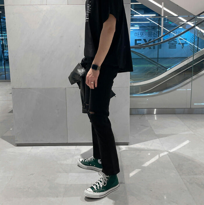 ASCLO(エジュクロ)+5cm Quality Destroyed Denim Pants (8008)