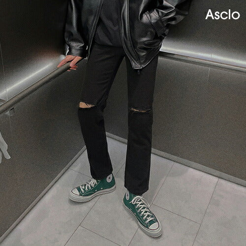 ASCLO(エジュクロ)+5cm Quality Destroyed Denim Pants (8008)