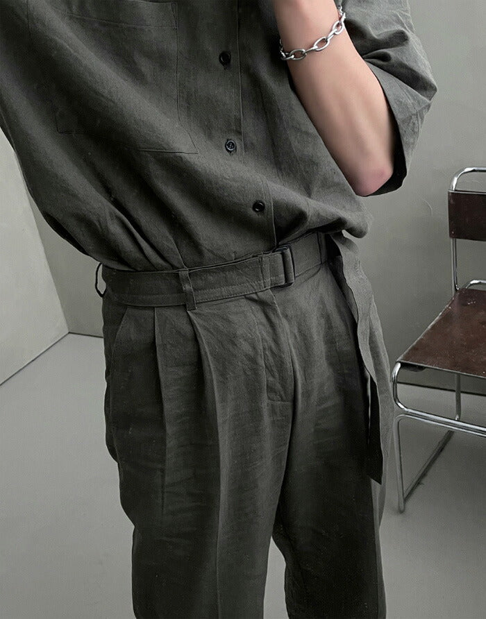 ASCLO(エジュクロ)Kant Linen Belt Wide Slacks