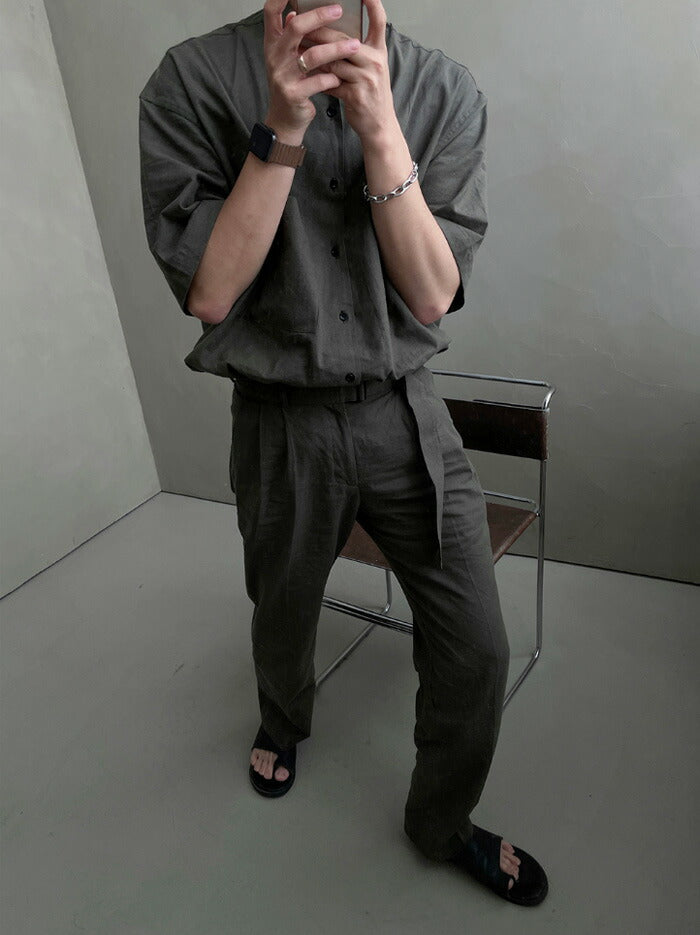 ASCLO(エジュクロ)Kant Linen Belt Wide Slacks