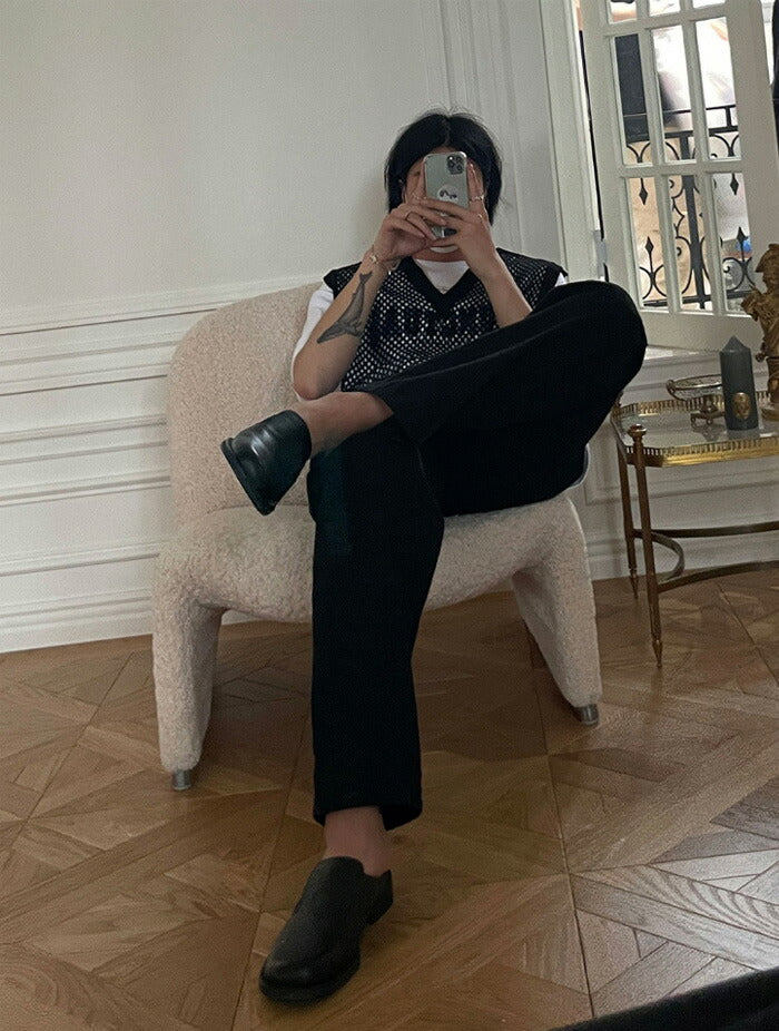 ASCLO(エジュクロ)Dro Black Side One Tuck Pants (9221)