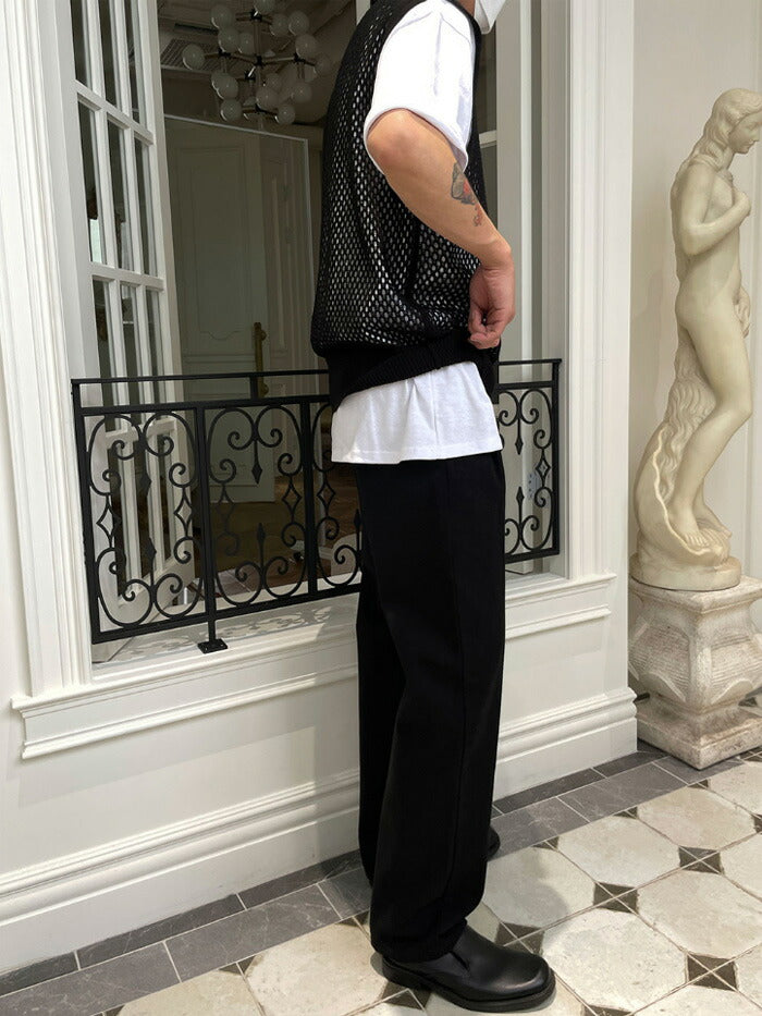ASCLO(エジュクロ)Dro Black Side One Tuck Pants (9221)