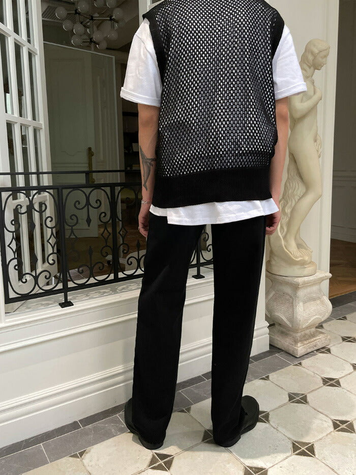ASCLO(エジュクロ)Dro Black Side One Tuck Pants (9221)