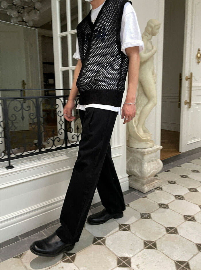 ASCLO(エジュクロ)Dro Black Side One Tuck Pants (9221)