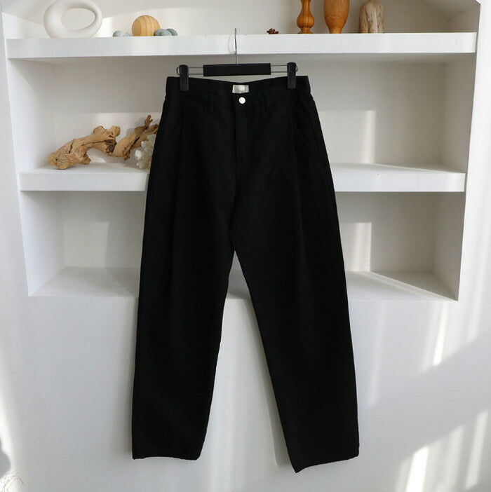 ASCLO(エジュクロ)Dro Black Side One Tuck Pants (9221)