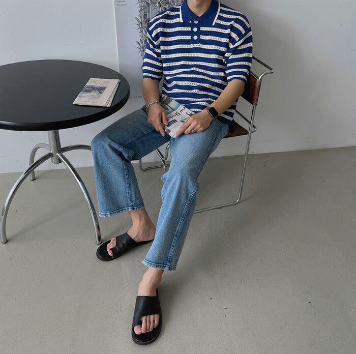 ASCLO(エジュクロ)+5cm Milk Brush Denim Pants (8015)