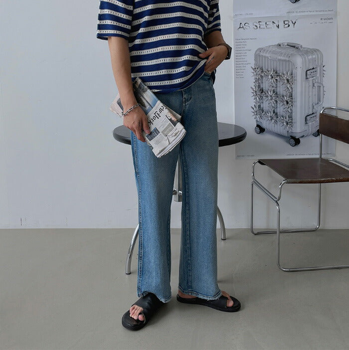 ASCLO(エジュクロ)+5cm Milk Brush Denim Pants (8015)