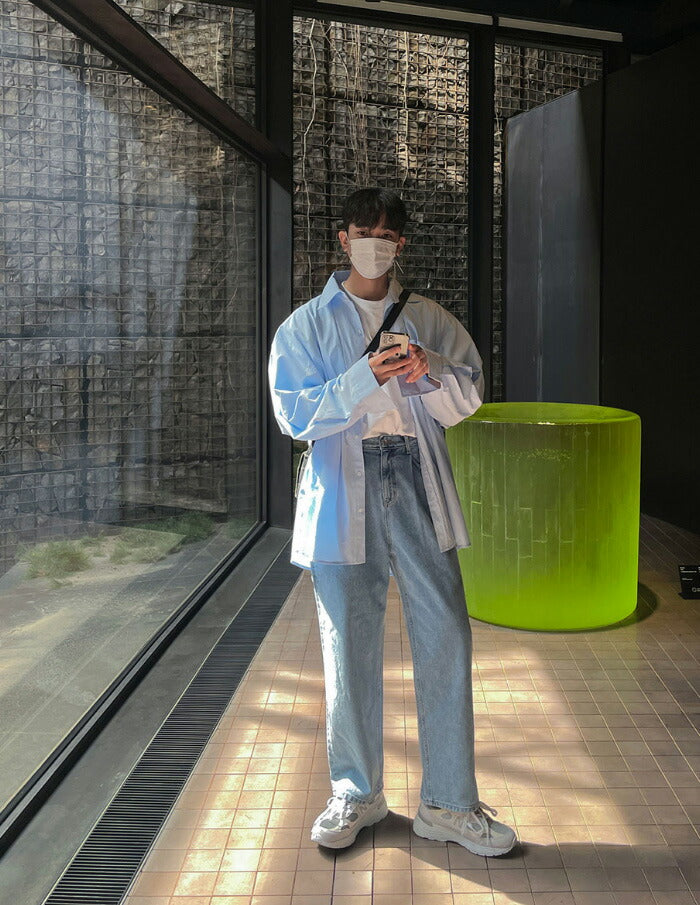 ASCLO(エジュクロ)Indigo Washed One Tuck Denim Pants (7913)