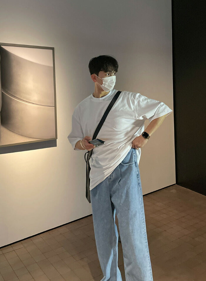 ASCLO(エジュクロ)Indigo Washed One Tuck Denim Pants (7913)