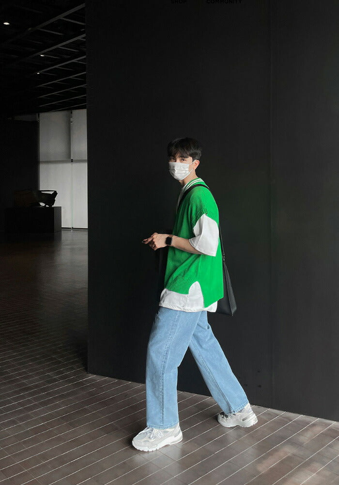 ASCLO(エジュクロ)Indigo Washed One Tuck Denim Pants (7913)