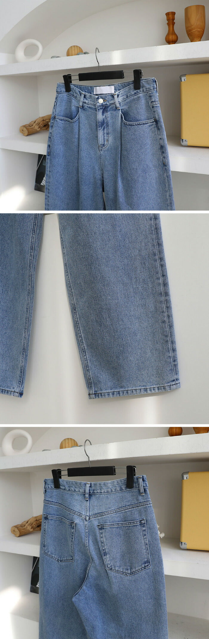 ASCLO(エジュクロ)Indigo Washed One Tuck Denim Pants (7913)