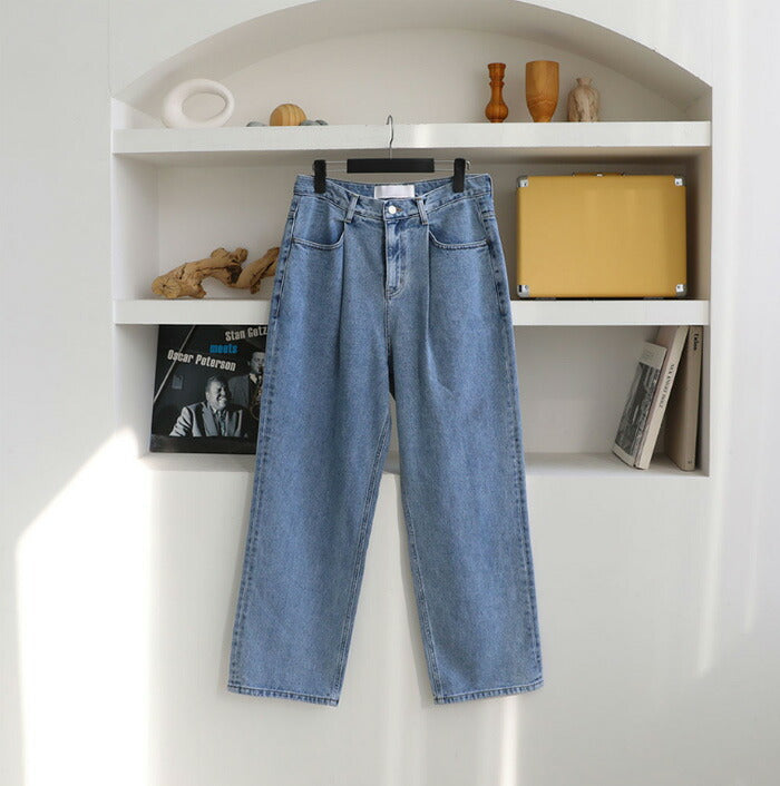 ASCLO(エジュクロ)Indigo Washed One Tuck Denim Pants (7913)