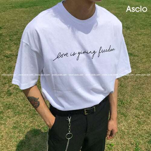 ASCLO(エジュクロ)Beru Lettering T Shirt