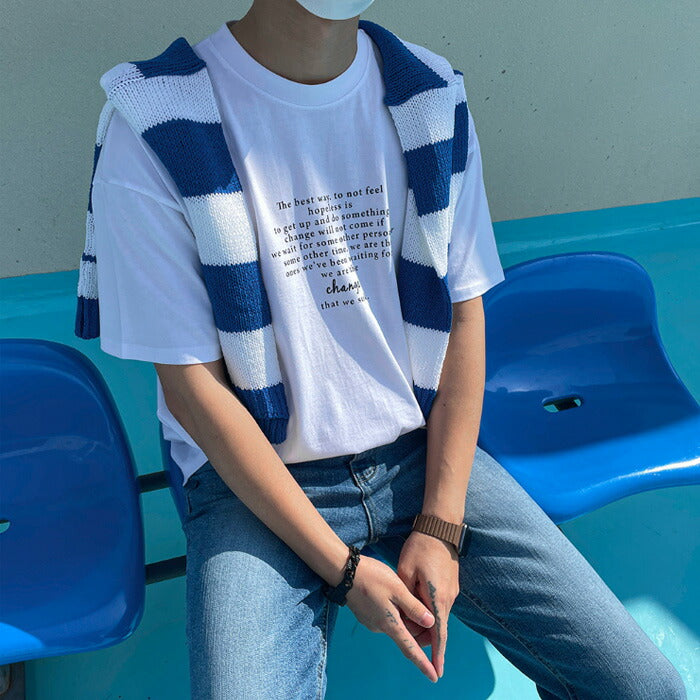 ASCLO(エジュクロ)ASCLO Change Lettering Short Sleeve T Shirt