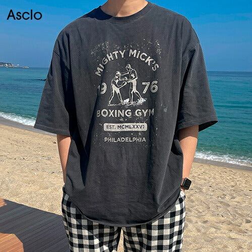 ASCLO(エジュクロ)Other Boxing Pigment Short Sleeve T Shirt
