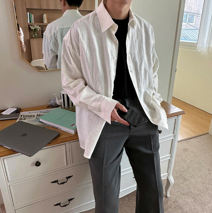 ASCLO(エジュクロ)3 TAP Luca Linen Shirt