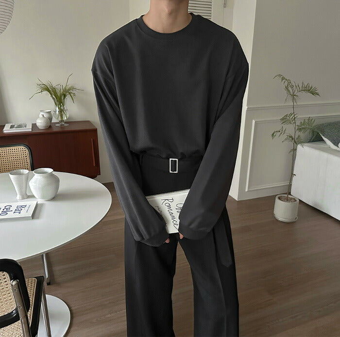 ASCLO(エジュクロ)Bell Rectangle Belt Wide Slacks