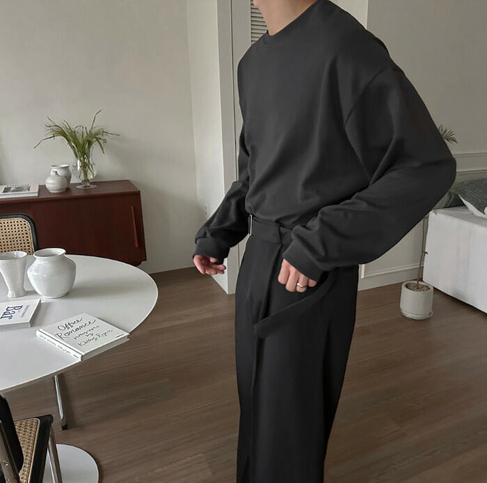 ASCLO(エジュクロ)Bell Rectangle Belt Wide Slacks