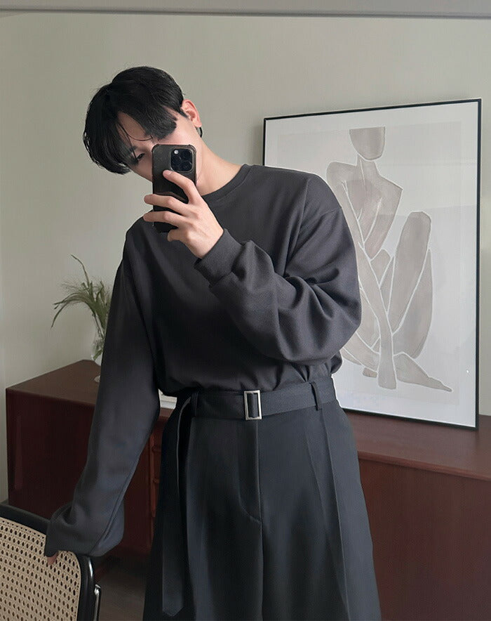 ASCLO(エジュクロ)Bell Rectangle Belt Wide Slacks