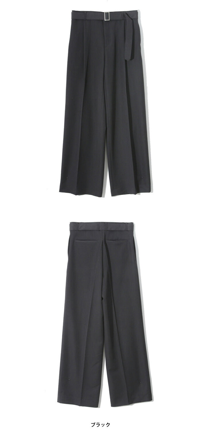 ASCLO(エジュクロ)Bell Rectangle Belt Wide Slacks