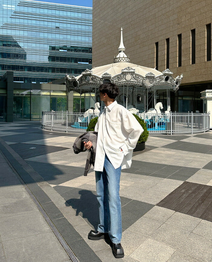 ASCLO(エジュクロ)+5cm Sand Brush Denim Pants