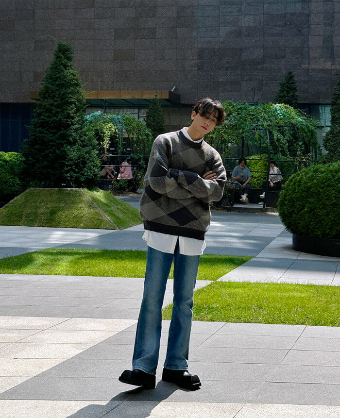 ASCLO(エジュクロ)+5cm Sand Brush Denim Pants