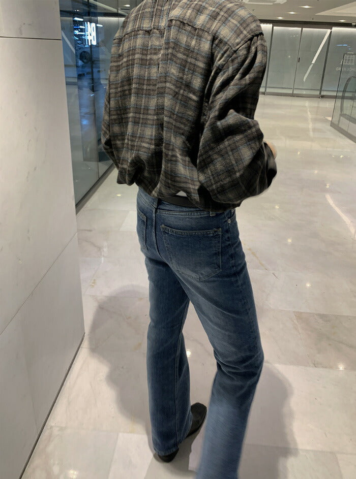 ASCLO(エジュクロ)+5cm Sand Brush Denim Pants
