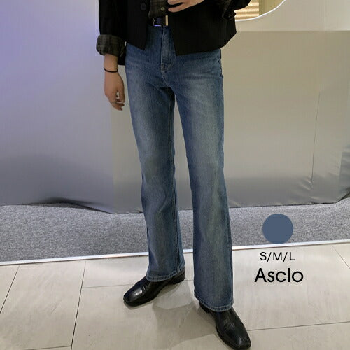 ASCLO(エジュクロ)+5cm Sand Brush Denim Pants