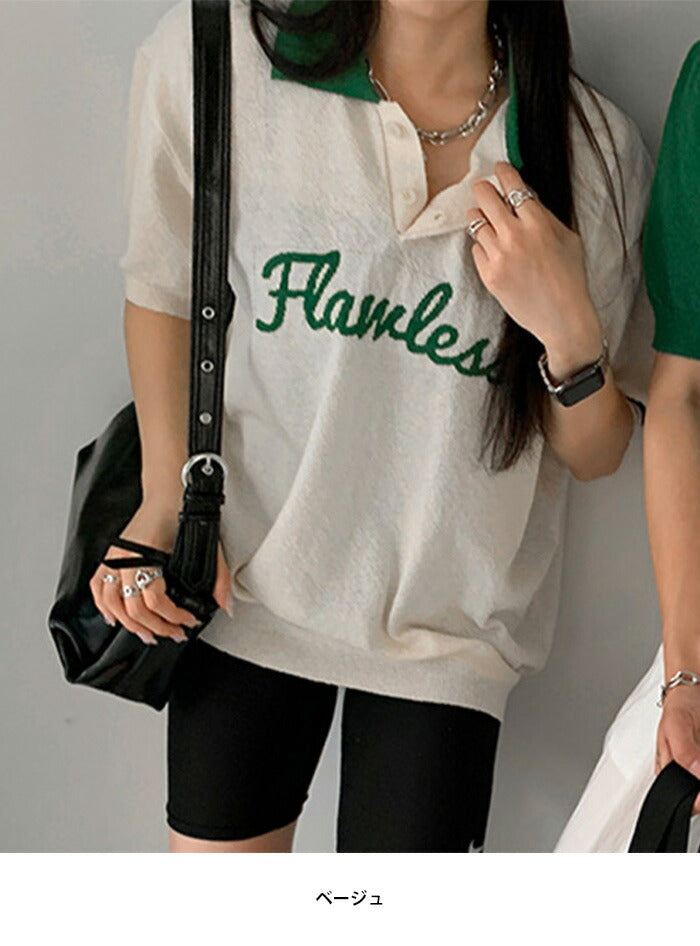 ASCLO(エジュクロ)ASCLO Flawless Bicolor Short Sleeve Knit
