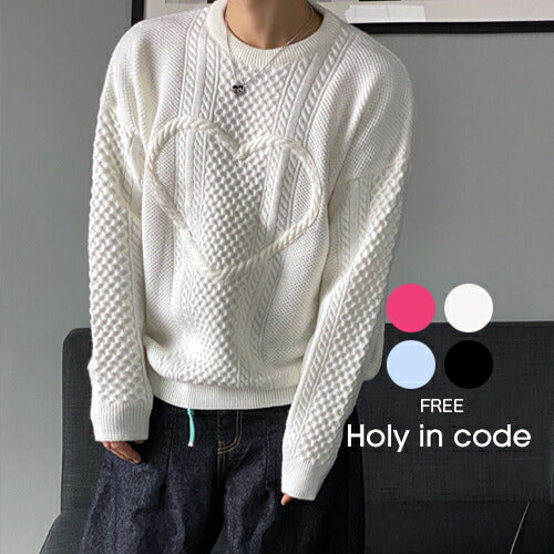 HOLY IN CODE(ホーリーインコード)No.0369 twisted heart round KNIT
