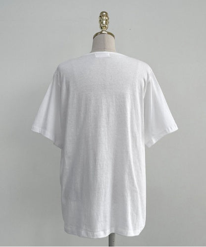 NANING9(ナンニング)コットンベーシックTシャツ