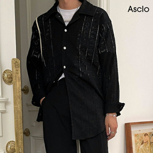 ASCLO(エジュクロ)ASCLO Cotton Lace Shirt