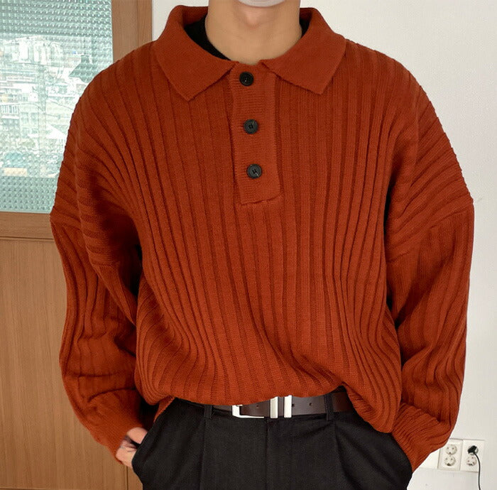 ASCLO(エジュクロ)ASCLO Rib Collar Knit