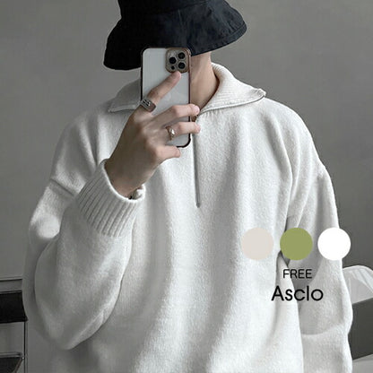 ASCLO(エジュクロ)At Oslo Half Zip Up Knit